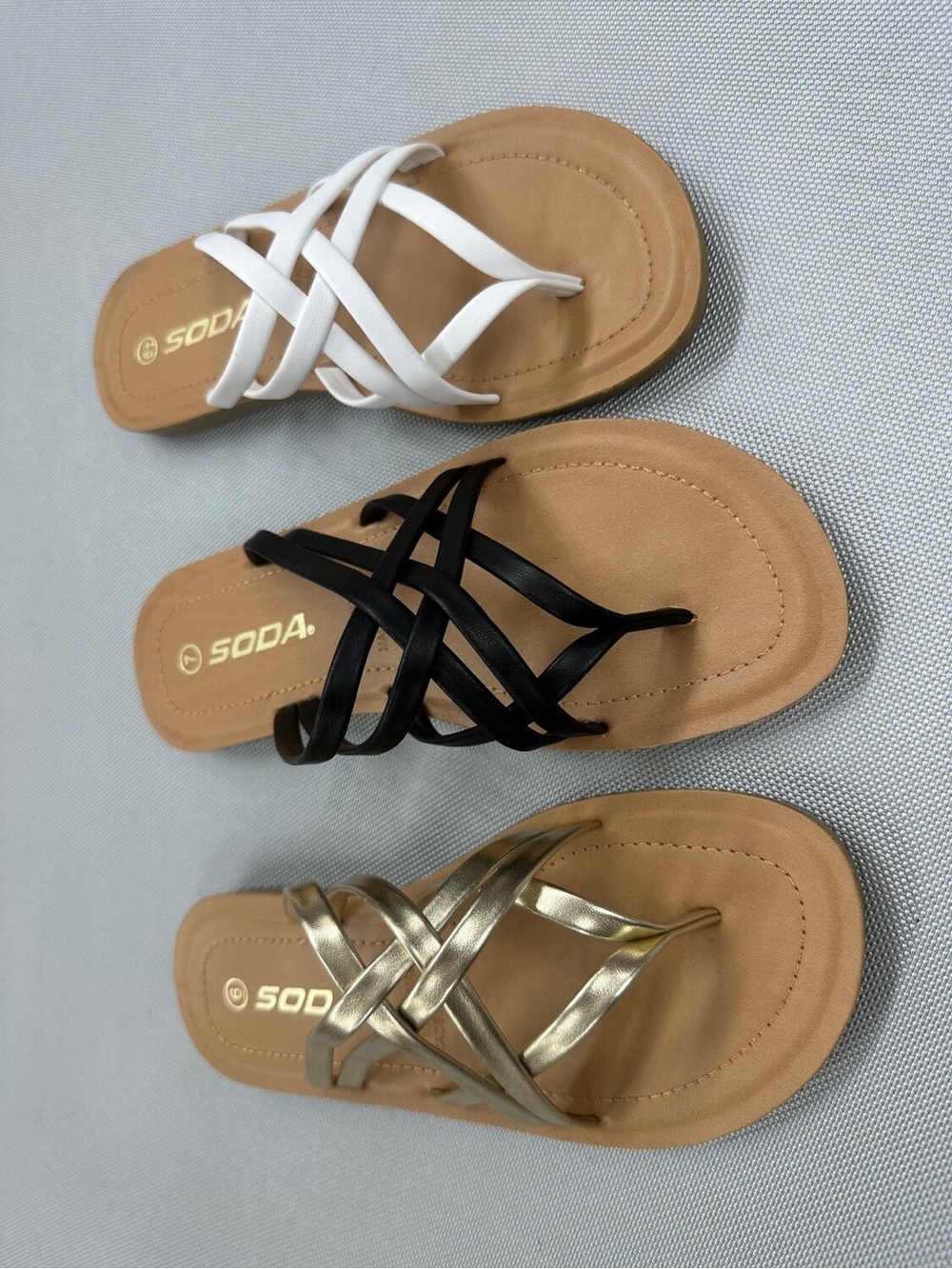 Women's White Soda White Strappy Sandal